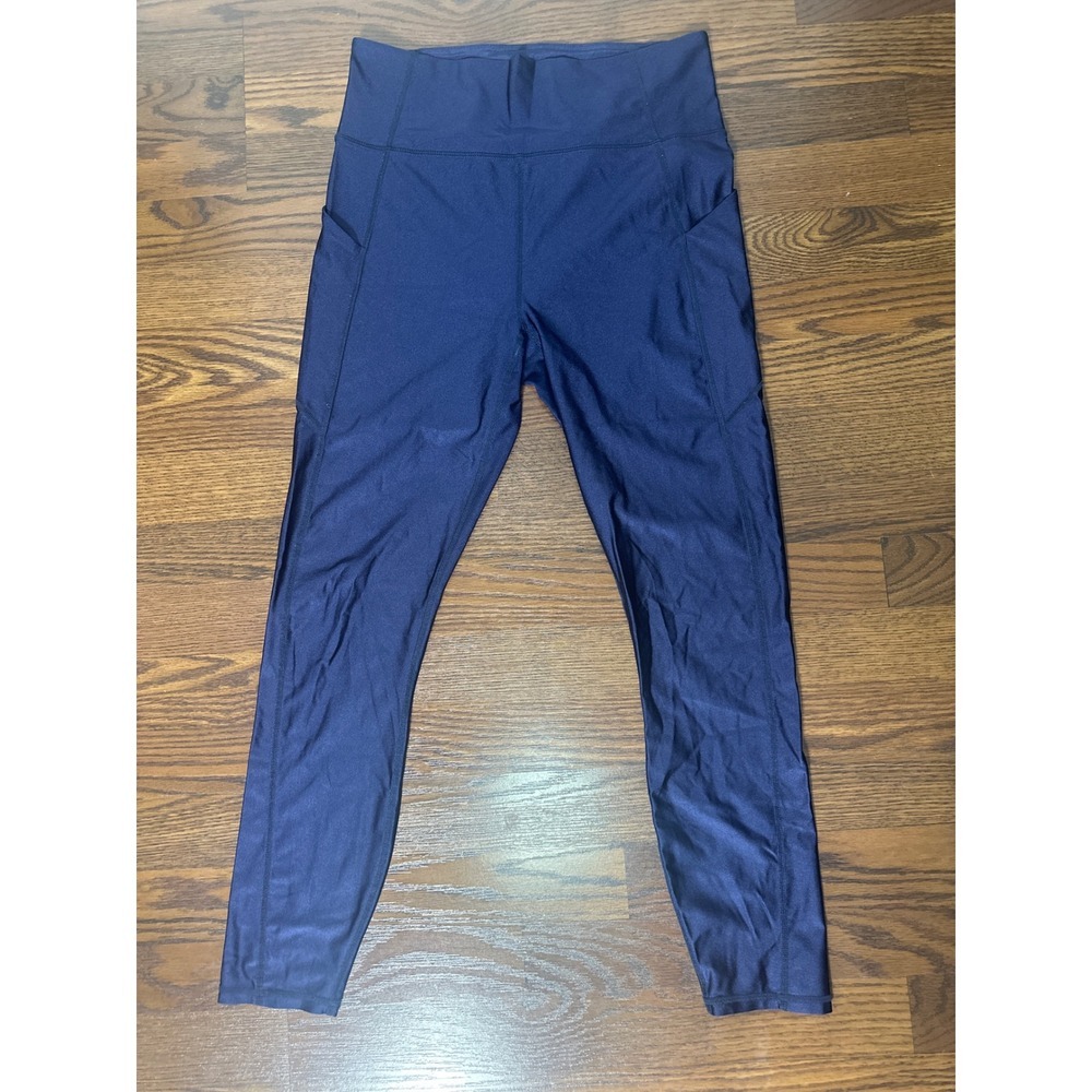 Fabletics Trinity High Waisted Pocket Leggings Navy Blue LC2148463 Womens L